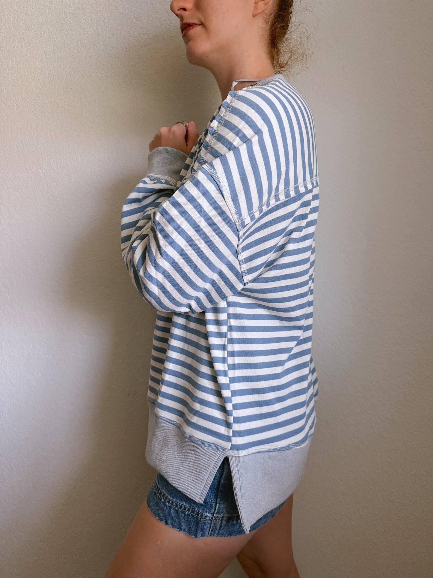 Blue Cream Stripes Long Sleeve