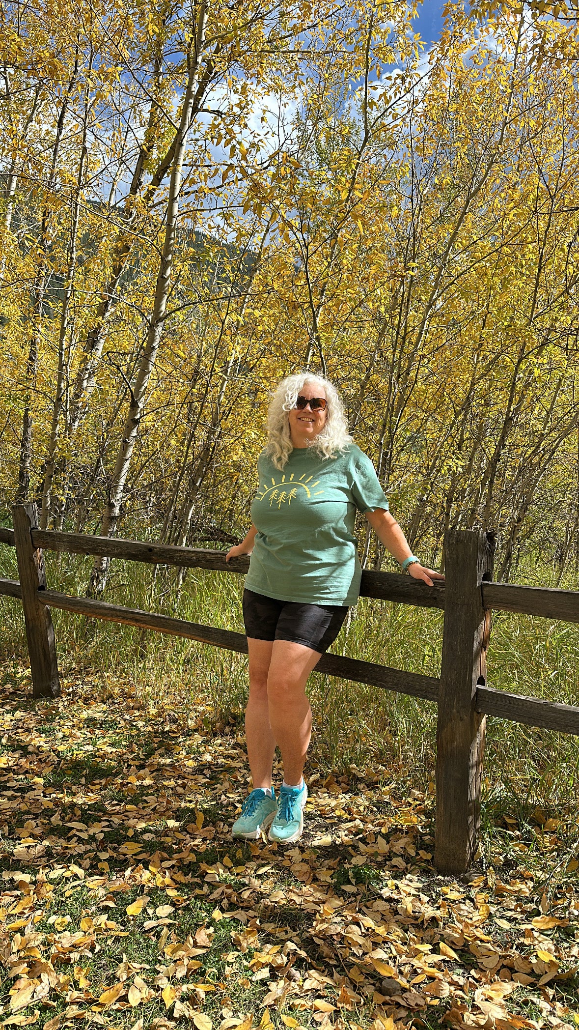 Radiant Pine Tree Sun Tshirt