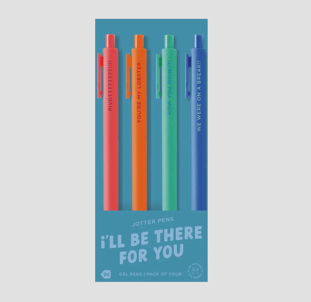 Friends Inspired Gel Pen Set of 4