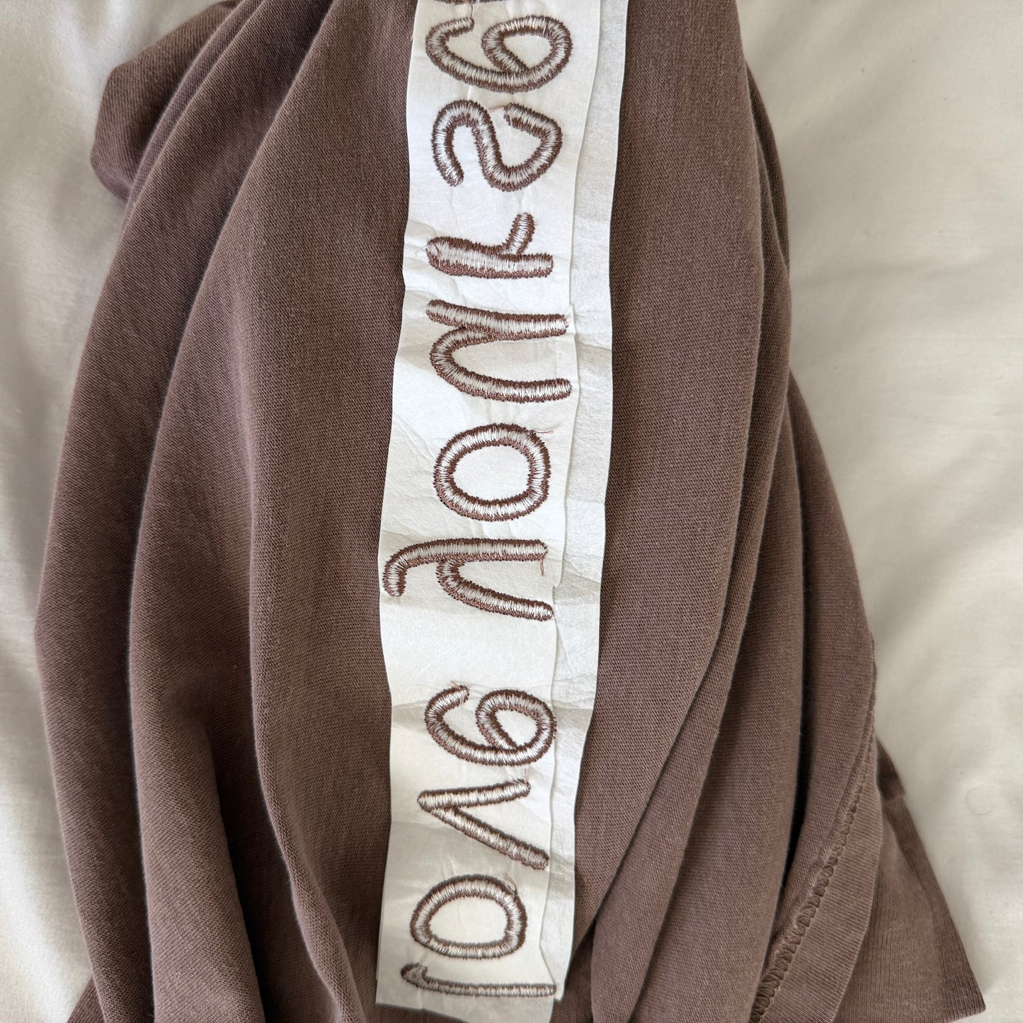 Gingerbread Brown Embroidered Love Yourself Long Sleeve