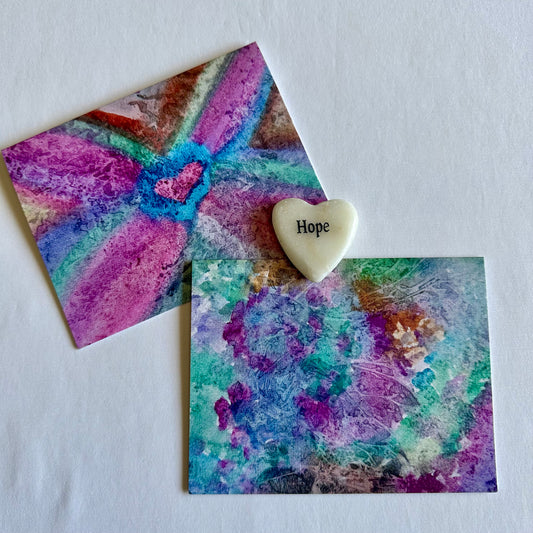 Whimsical Watercolor Collection Original Paintings Digitized on Greeting Cards with White Envelopes