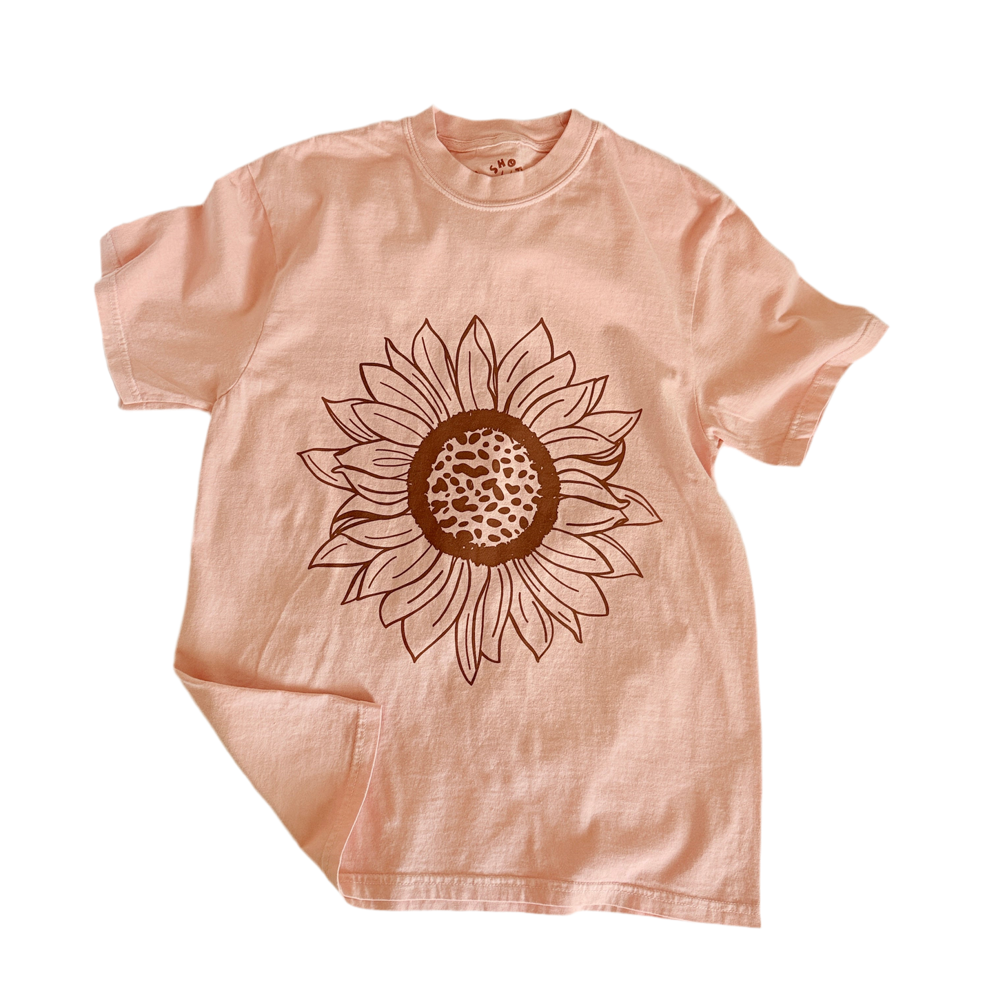 Peachy Brown Sunflower T-shirt