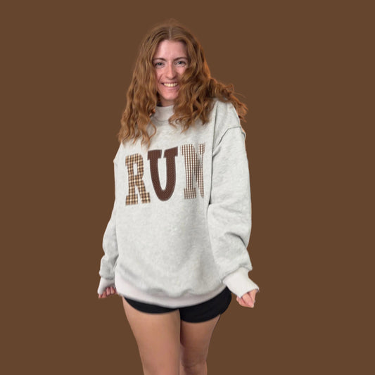 Run Patchwork Mockneck Sweatshirt