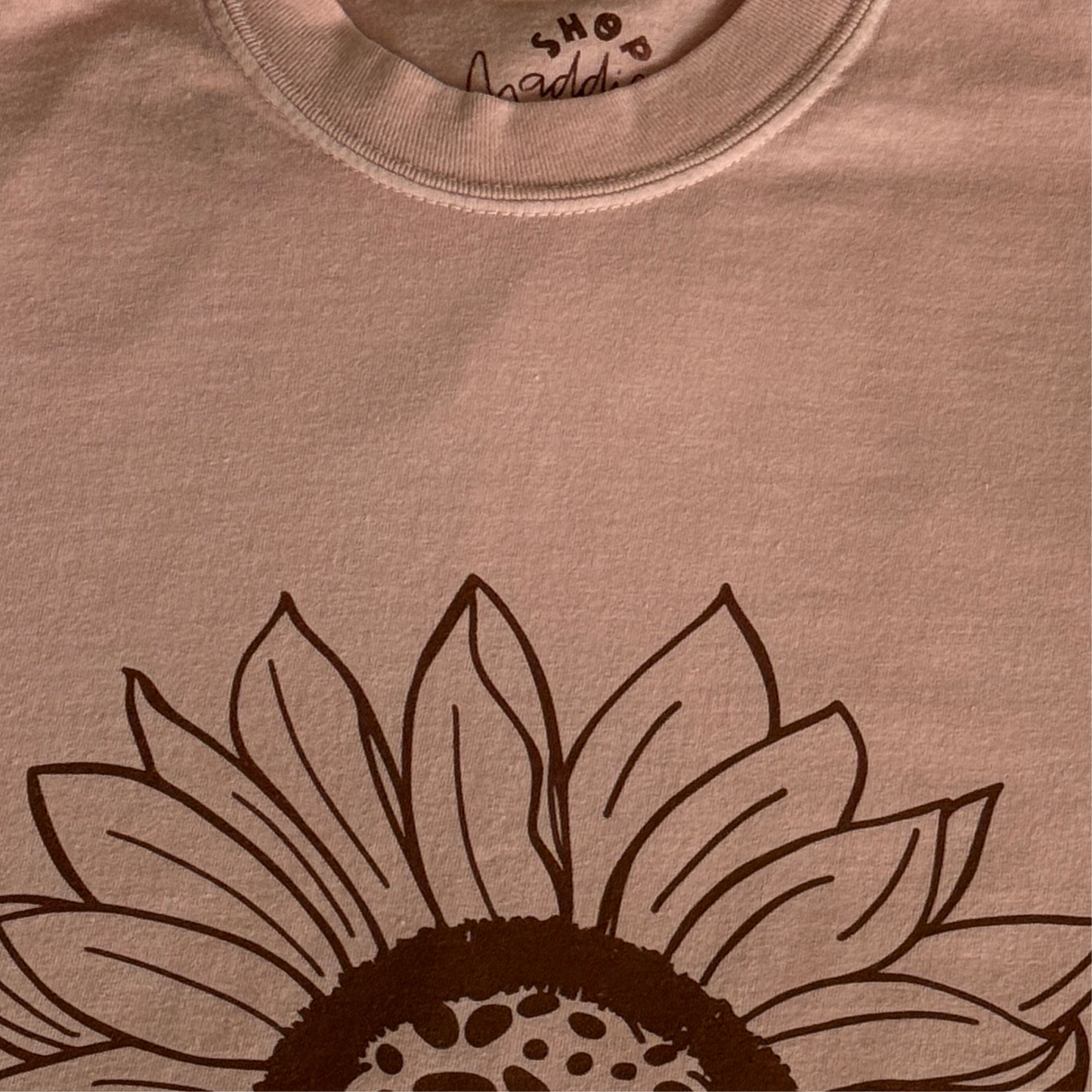 Peachy Brown Sunflower T-shirt