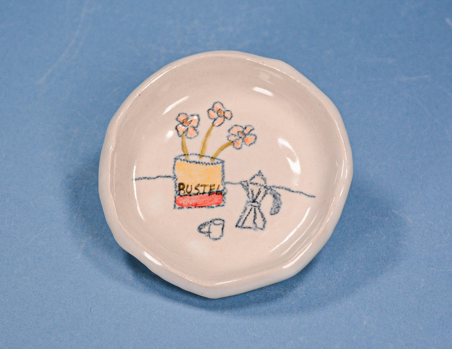 *PRE ORDER SHIPS 6-10 WEEKS* Flowers and Coffee Ceramic Small Plate