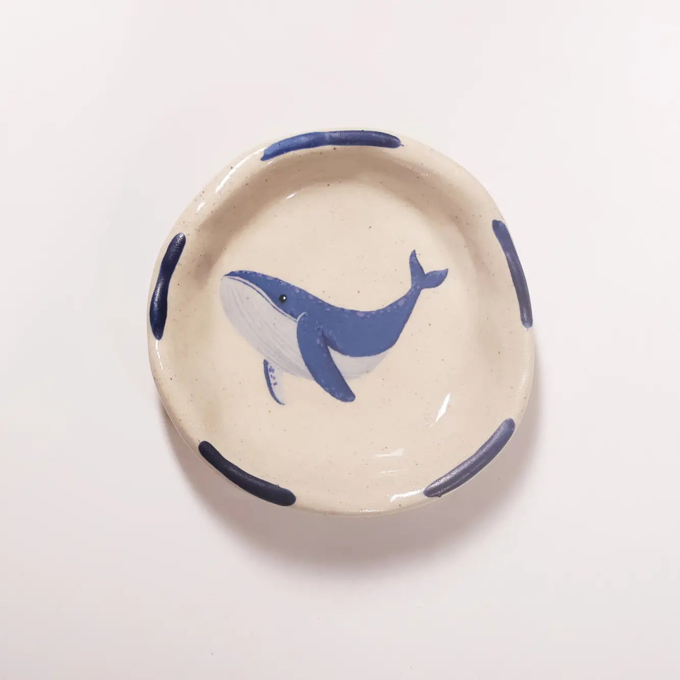 Small Whale Ceramic Trinket Tray