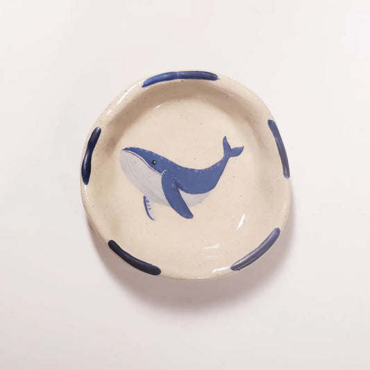 Small Whale Ceramic Trinket Tray
