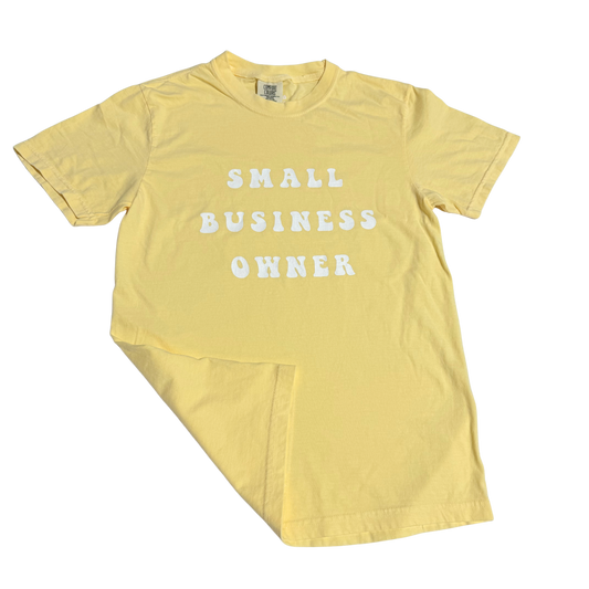 Classic Small Business Owner Butter Yellow T-shirt