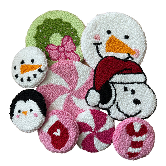 Holiday Mug Rug Coasters Full & Mini Size