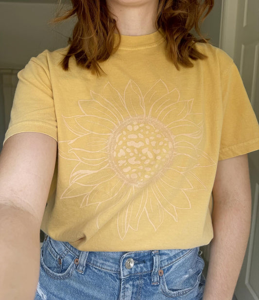 Yellow Monochromatic Sunflower Tshirt