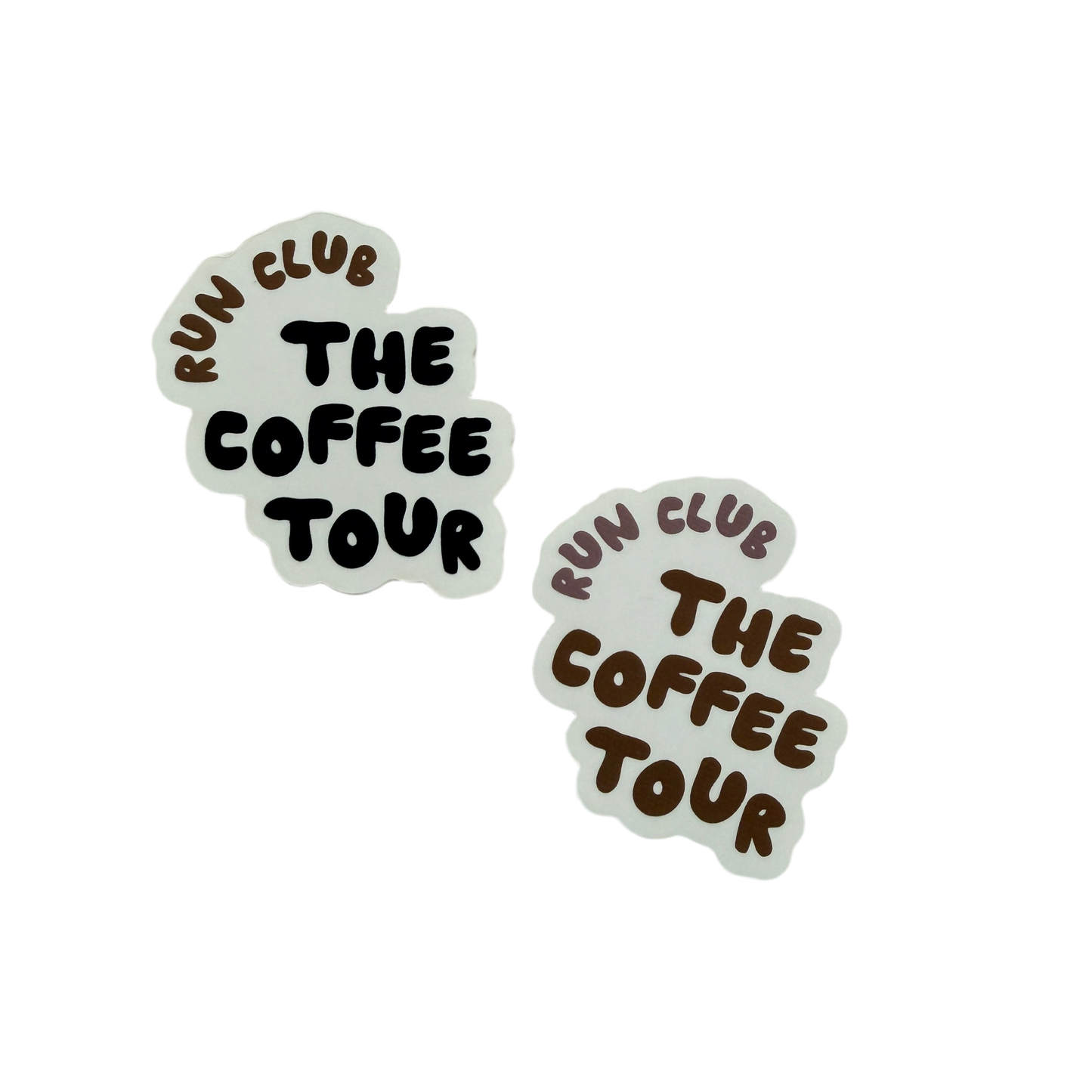 Mini The Coffee Tour Run Club Waterproof Vinyl Sticker