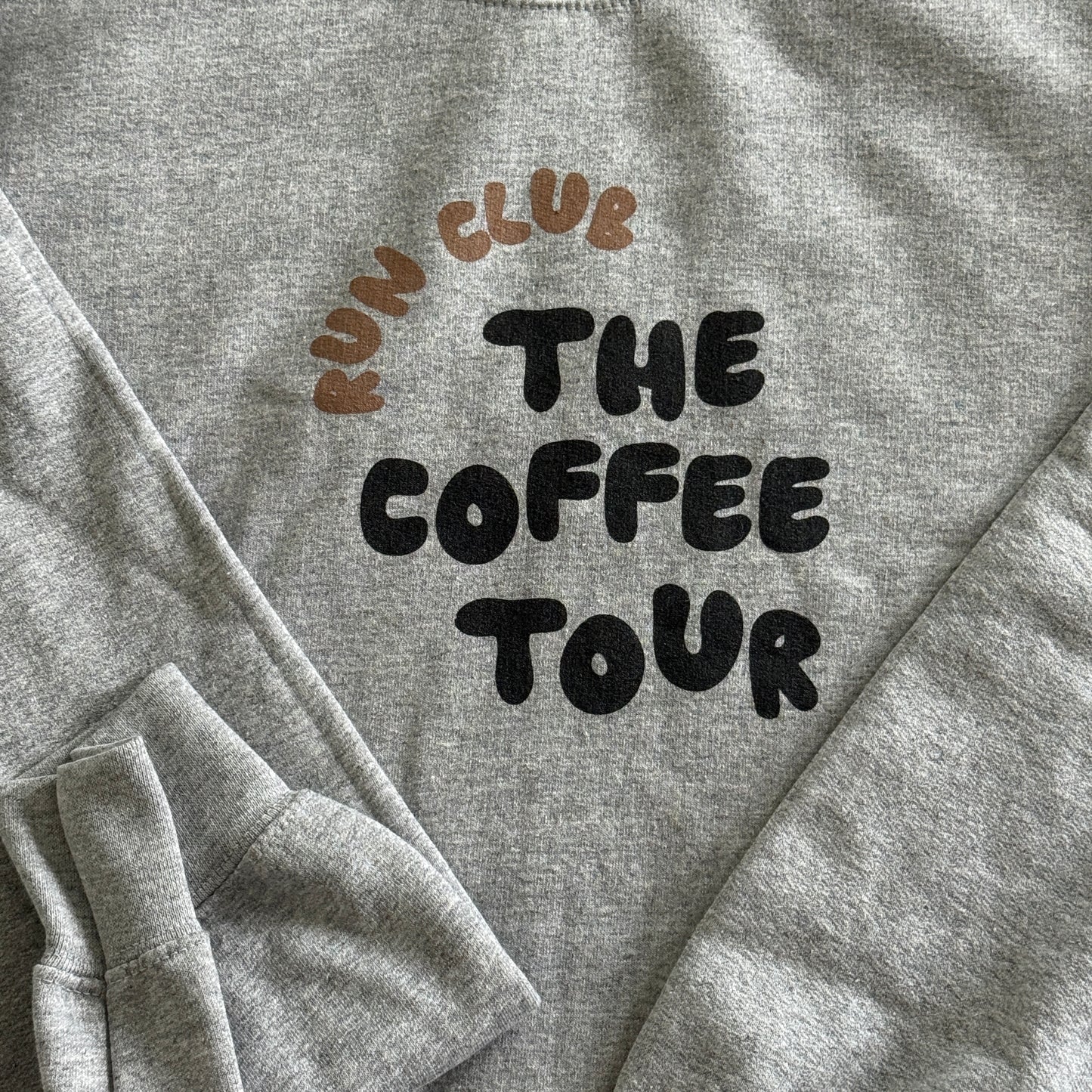 Grey The Coffee Tour Run Club Crewneck Sweatshirt