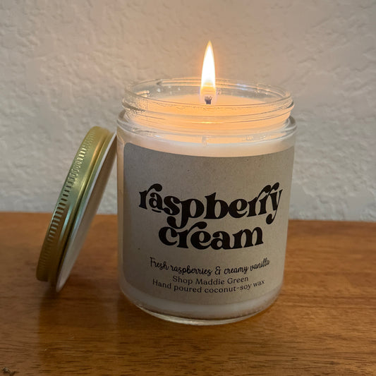Raspberry Cream Soy Candle