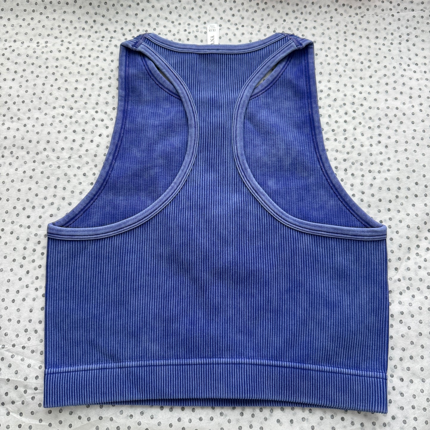 High-Neck Ribbed Seamless Cropped Tank Top
