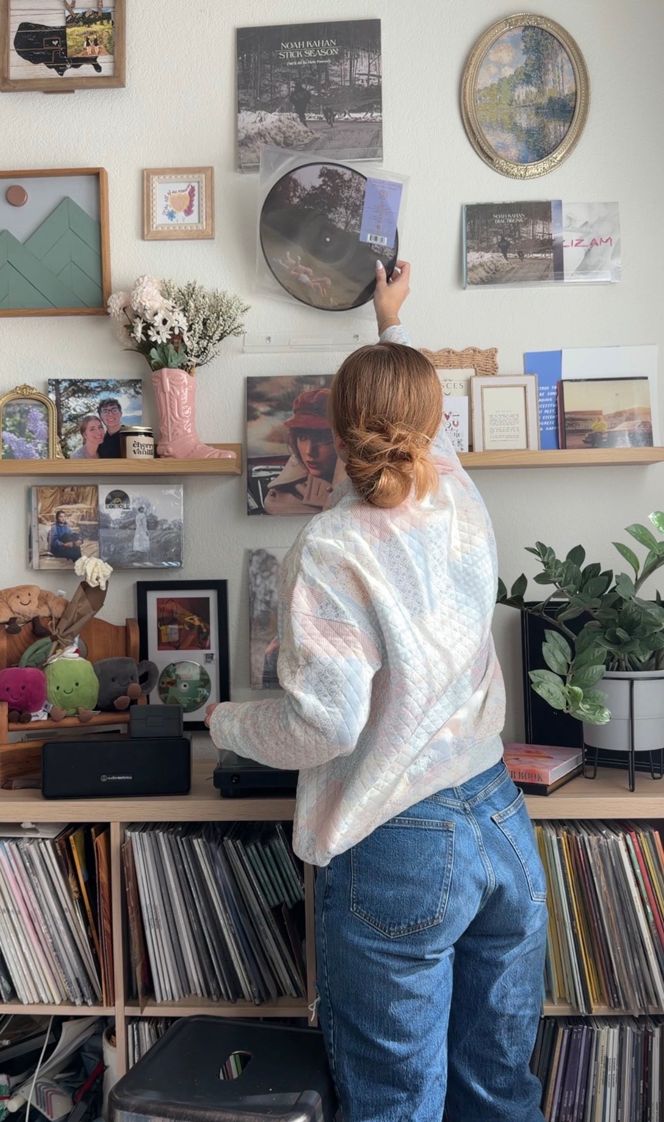 Quilted Patchwork Mockneck Sweatshirt