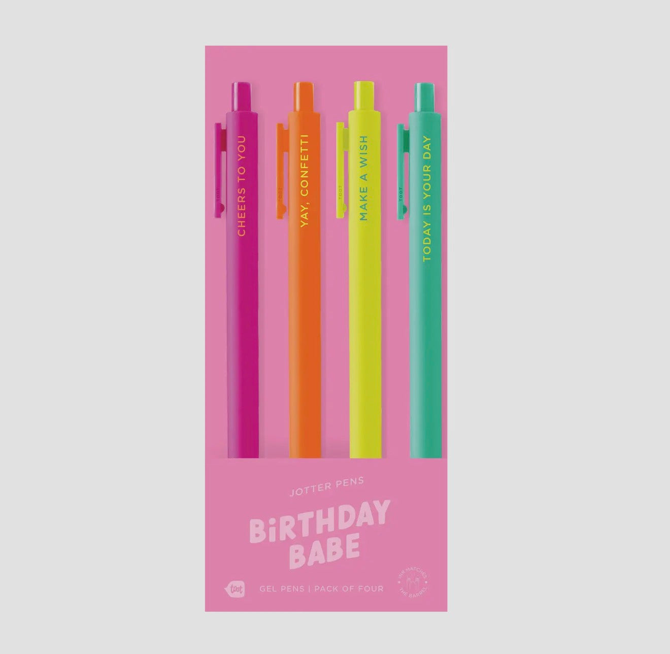 Birthday Babe Gel Pen Set of 4