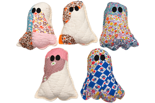 Handmade Vintage Quilt Ghost Pillow