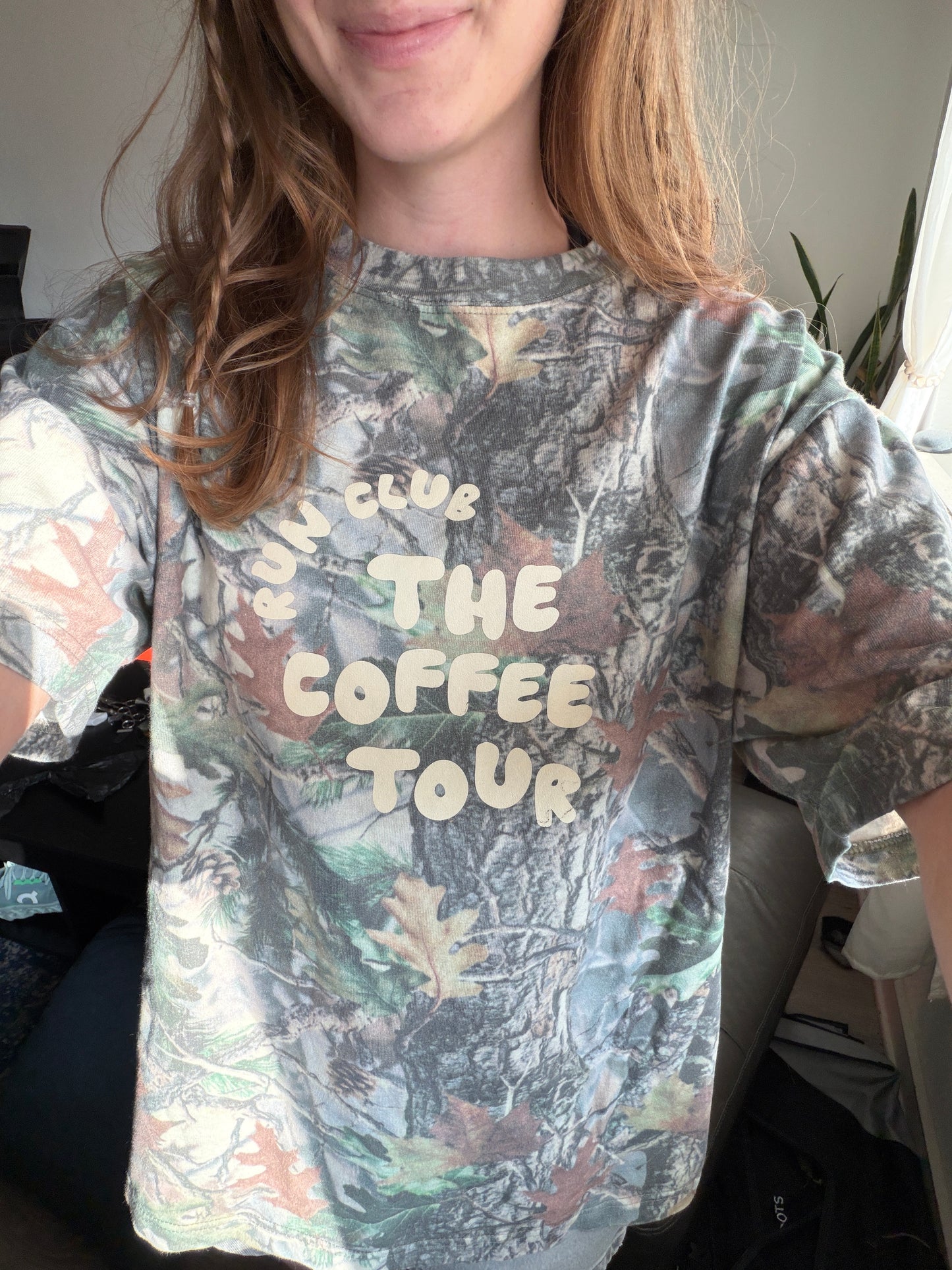 PRE ORDER Camo Boxy The Coffee Tour Run Club Tshirt