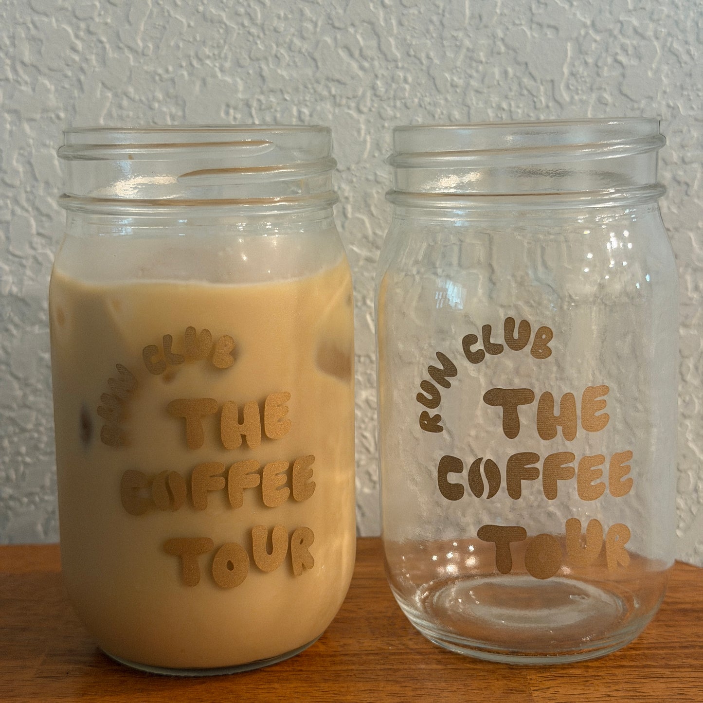 The Coffee Tour Run Club 16oz Mason Jar