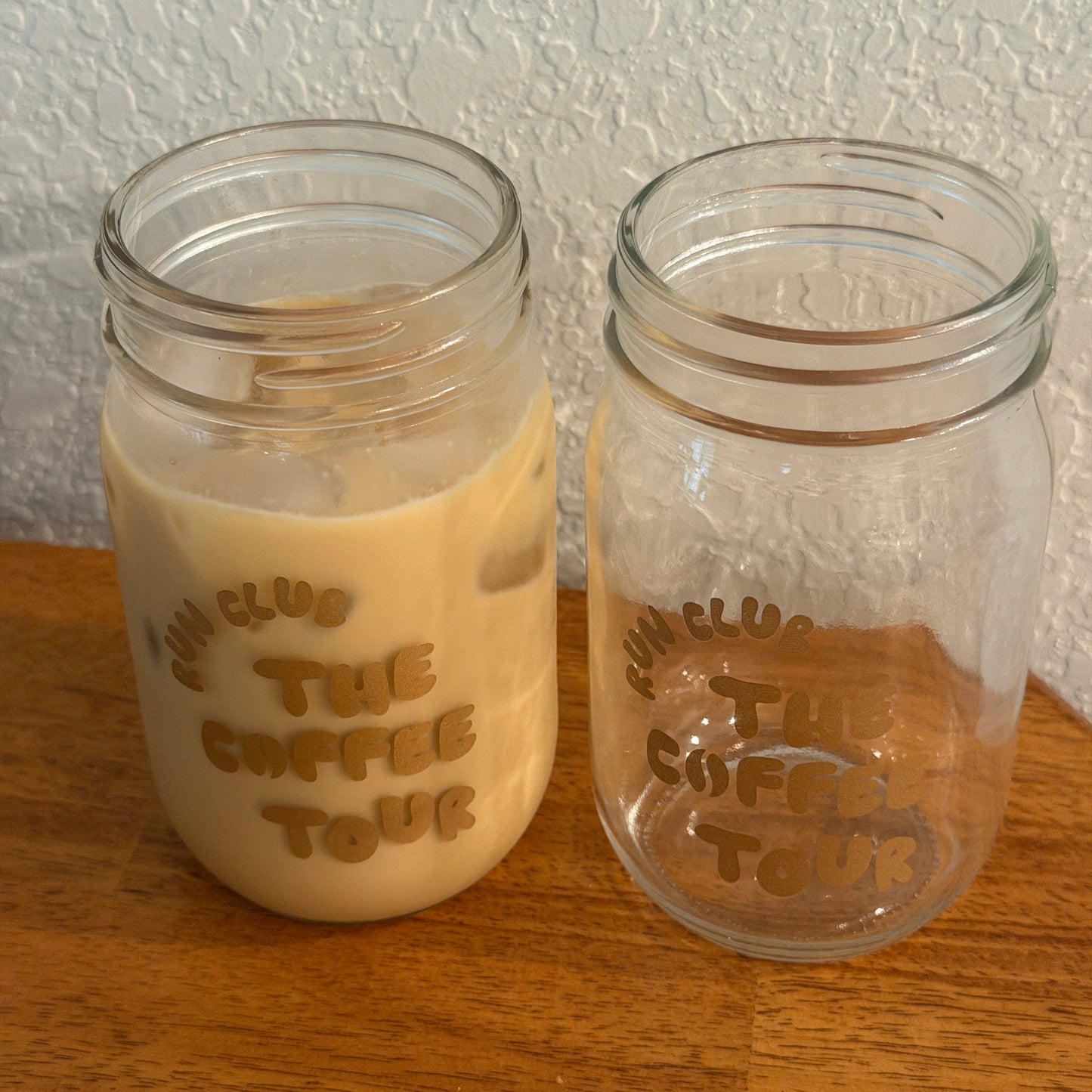 The Coffee Tour Run Club 16oz Mason Jar