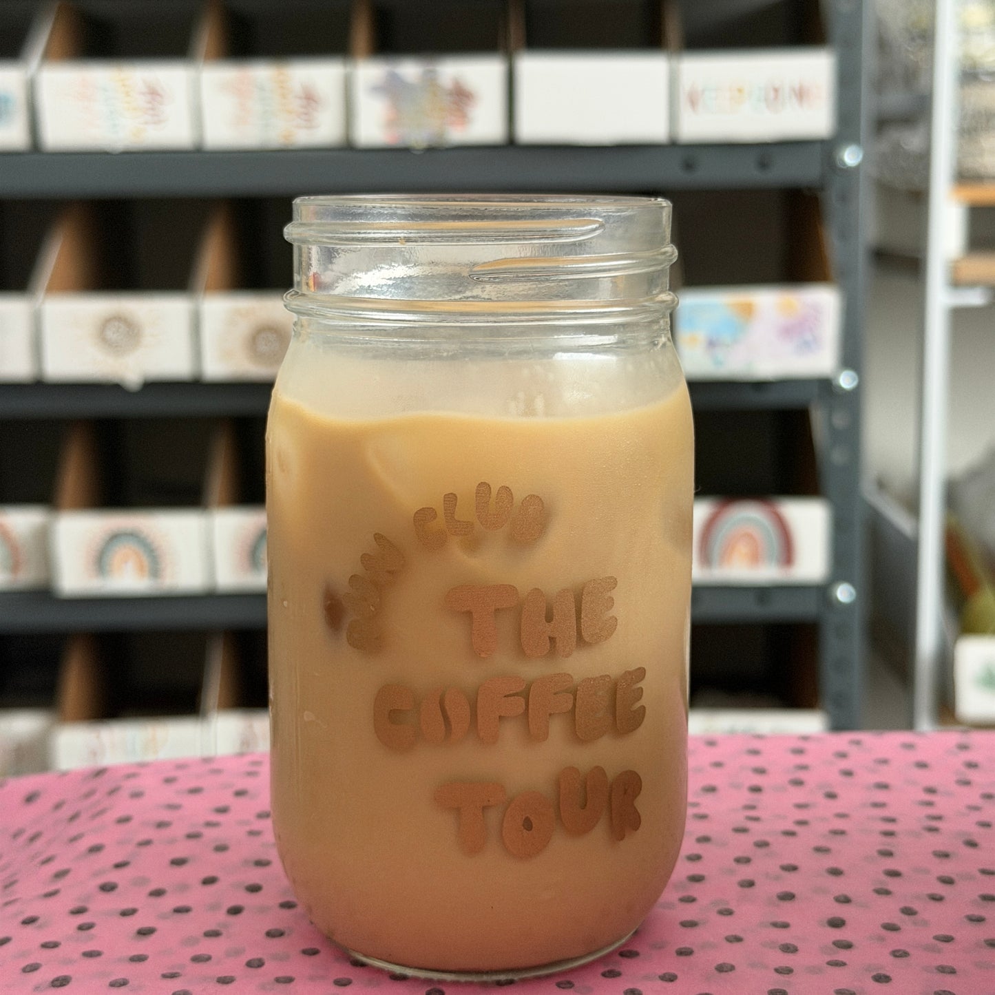 The Coffee Tour Run Club 16oz Mason Jar