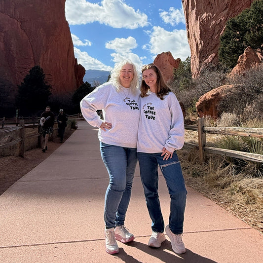 Light Grey The Coffee Tour Run Club Crewneck Sweatshirt