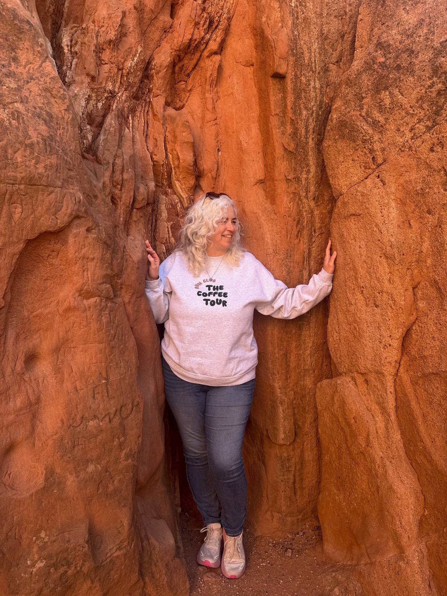 Light Grey The Coffee Tour Run Club Crewneck Sweatshirt