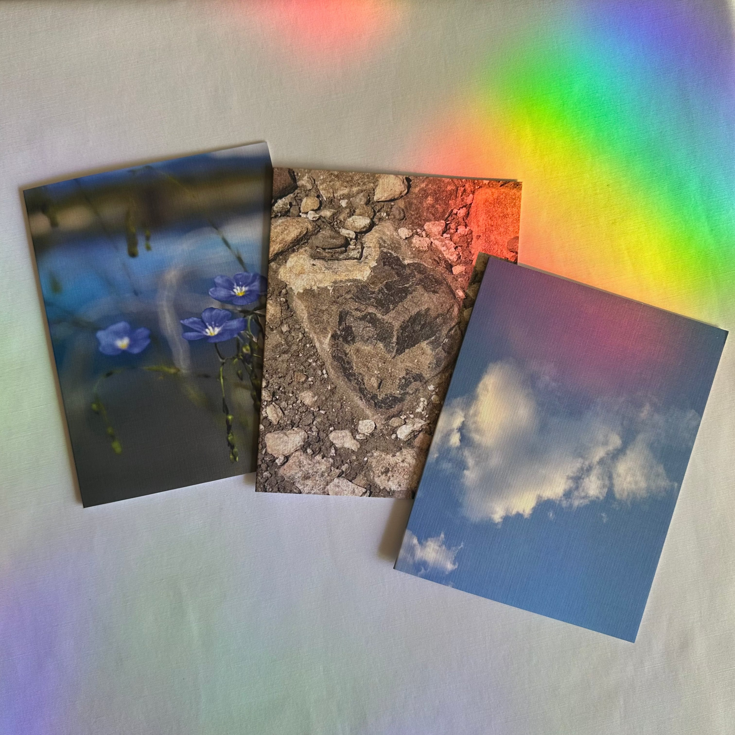 Love Is Everywhere Collection -Original Nature Photography Greeting Cards Set of Three with White Envelopes