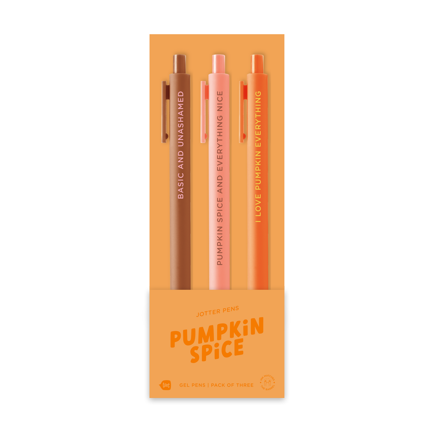 Pumpkin spice gel pen 3 pack