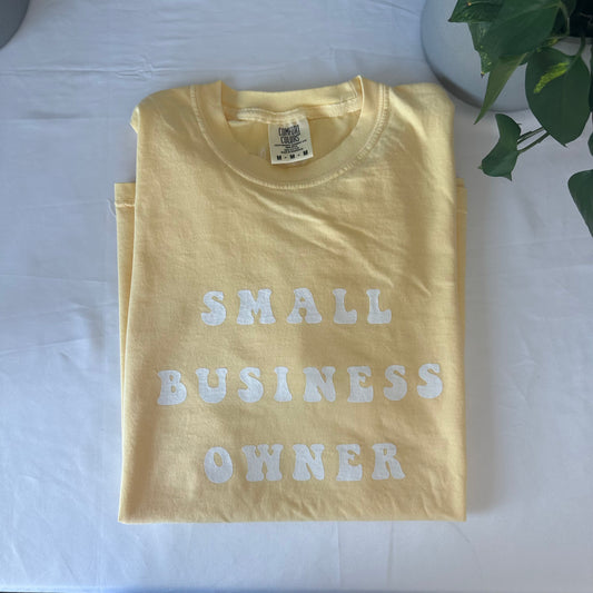 Classic Small Business Owner Butter Yellow T-shirt