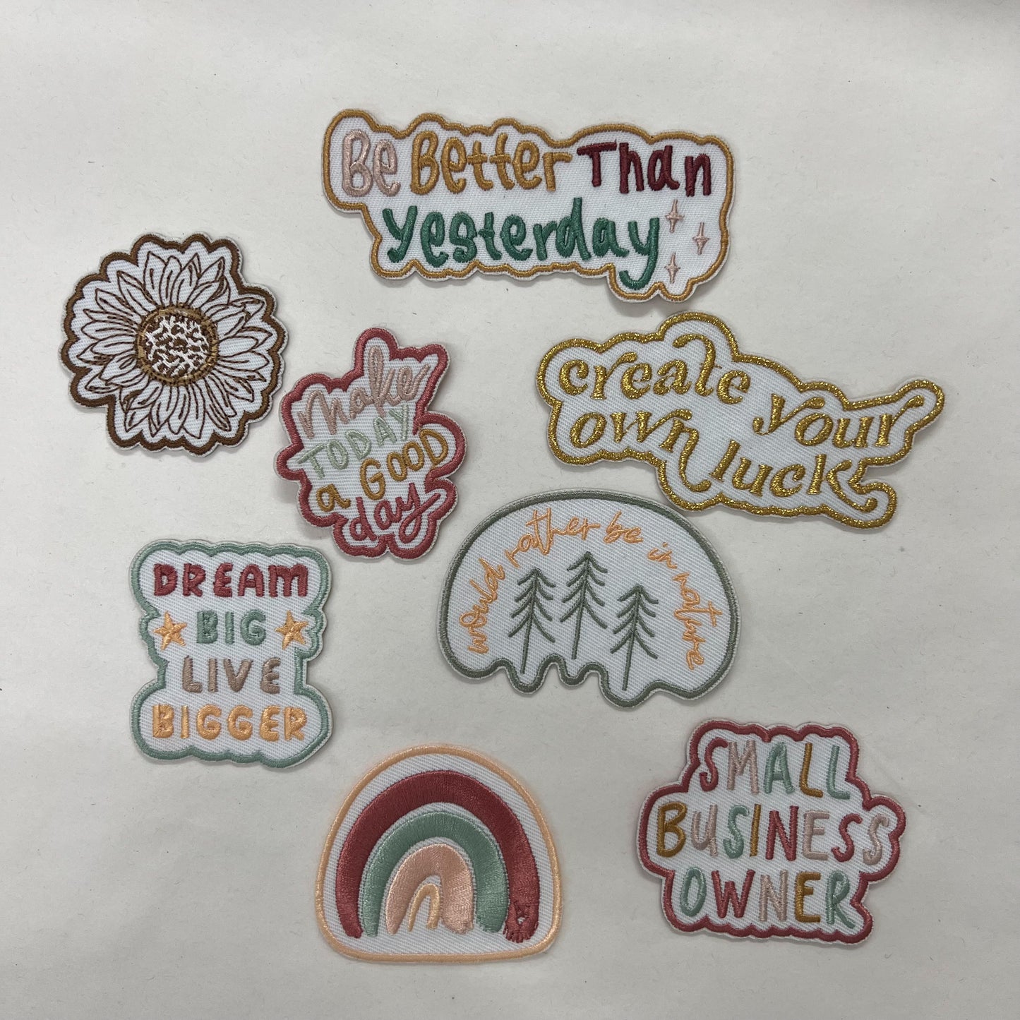 Embroidered Patches! Rainbow, small business owner, nature, sunflower etc