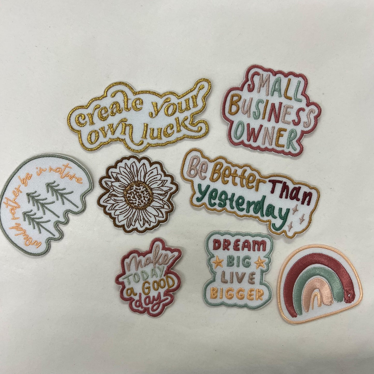 Embroidered Patches! Rainbow, small business owner, nature, sunflower etc