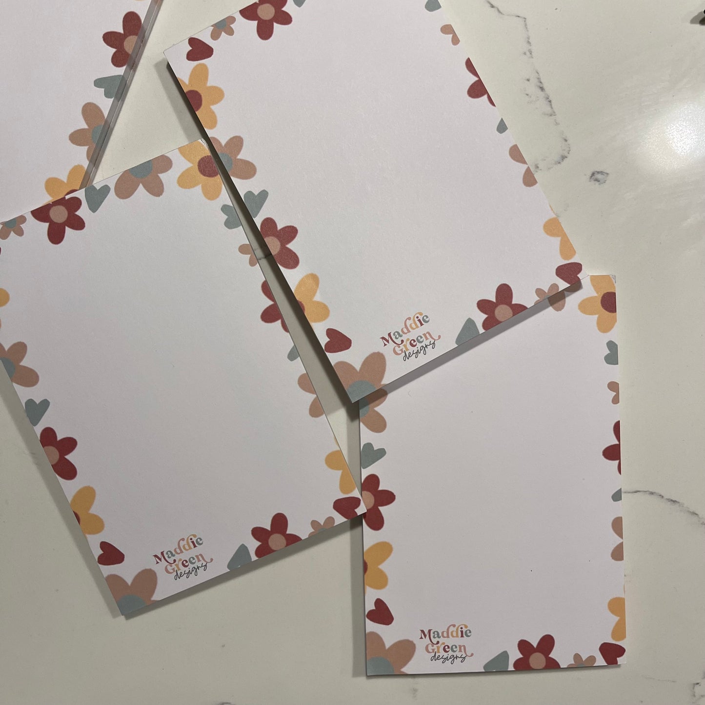 4x6 Hearts and Floral Signature Notepad