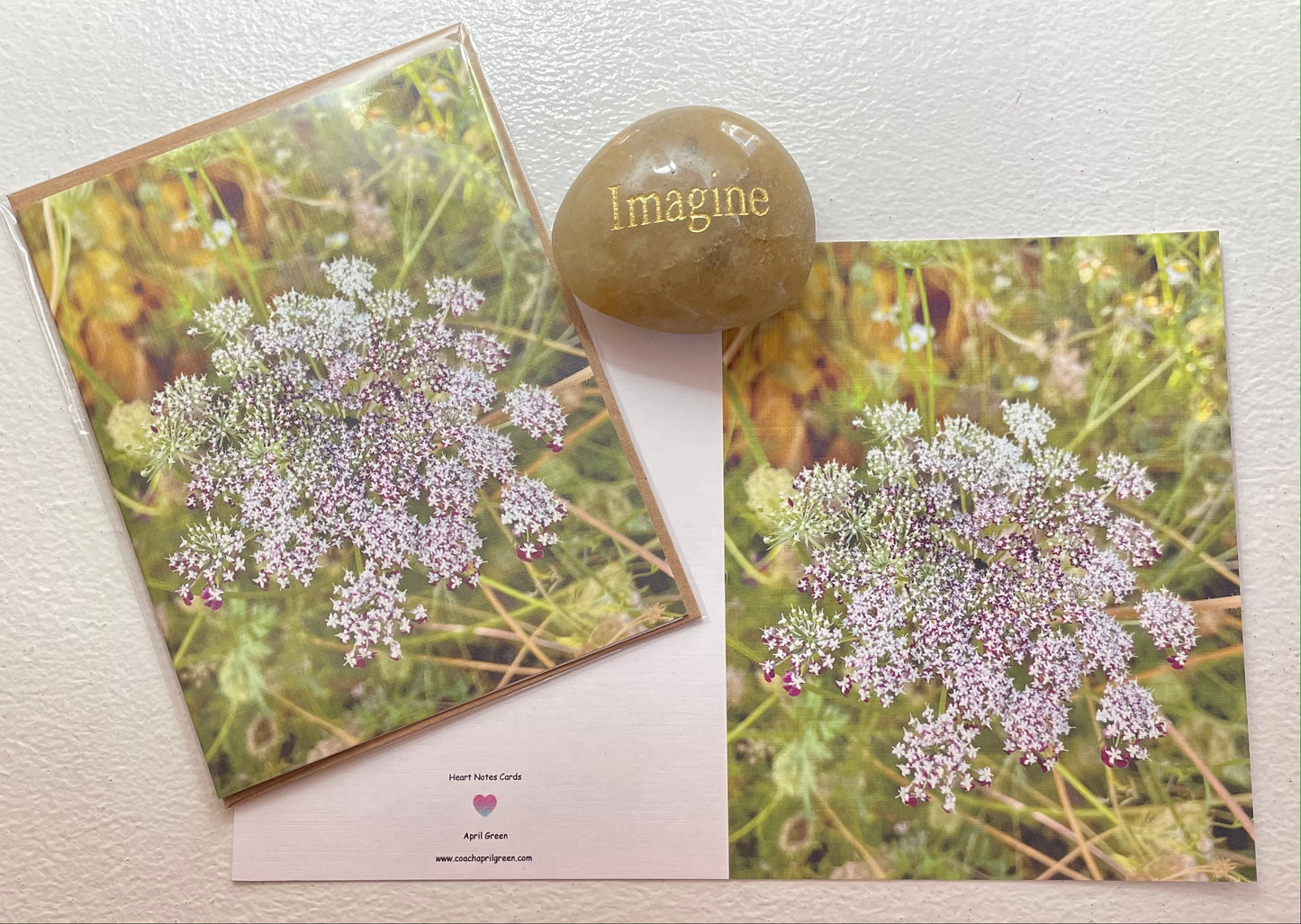 Delicate Lace Flower Single Nature Photography Greeting Card with Kraft Envelope