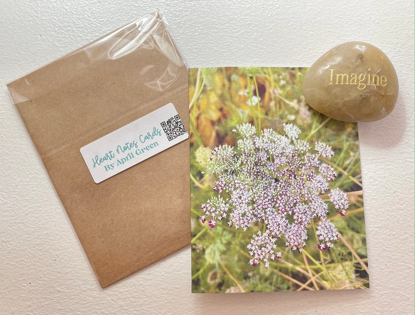 Delicate Lace Flower Single Nature Photography Greeting Card with Kraft Envelope