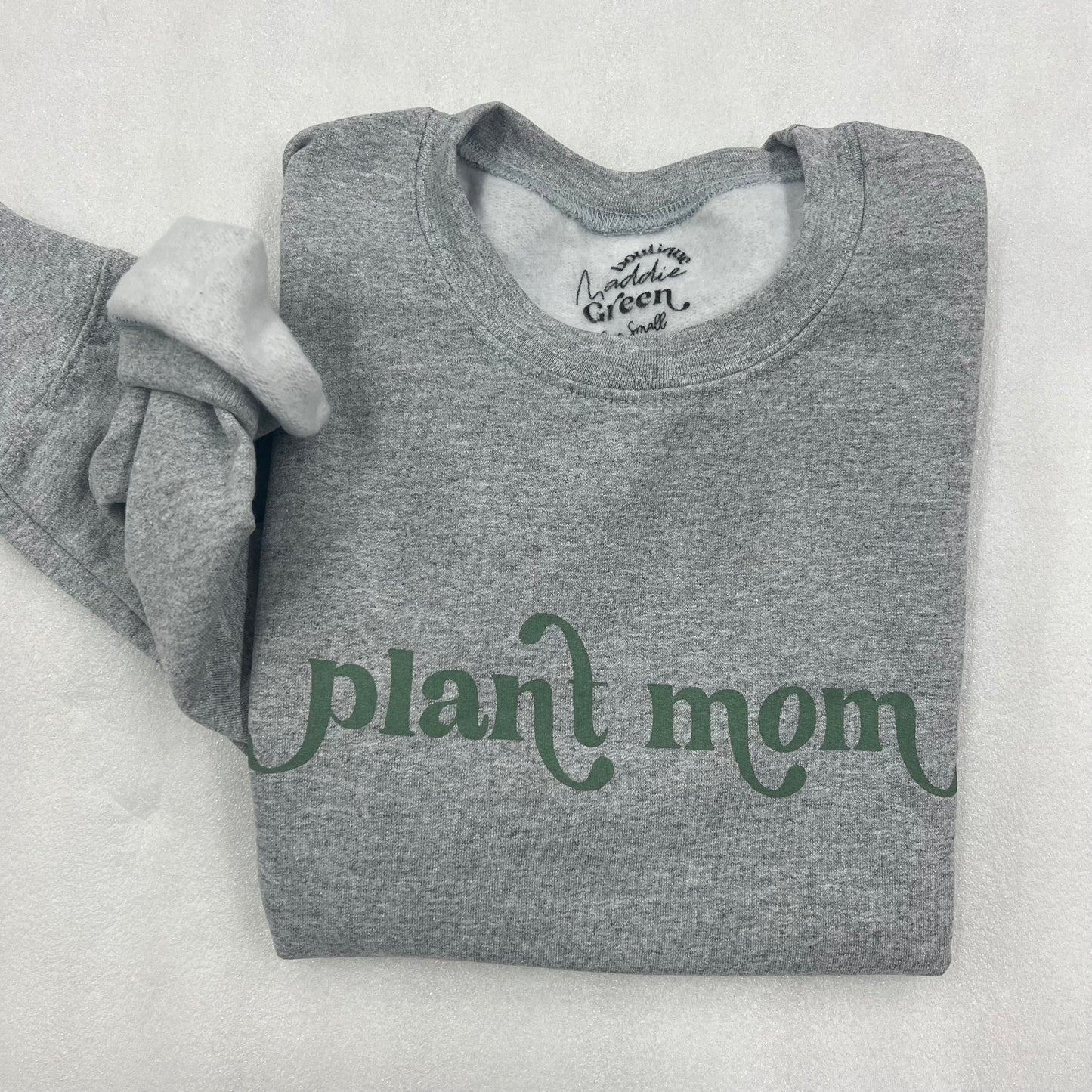 Plant Mom Grey Crewneck Sweatshirt