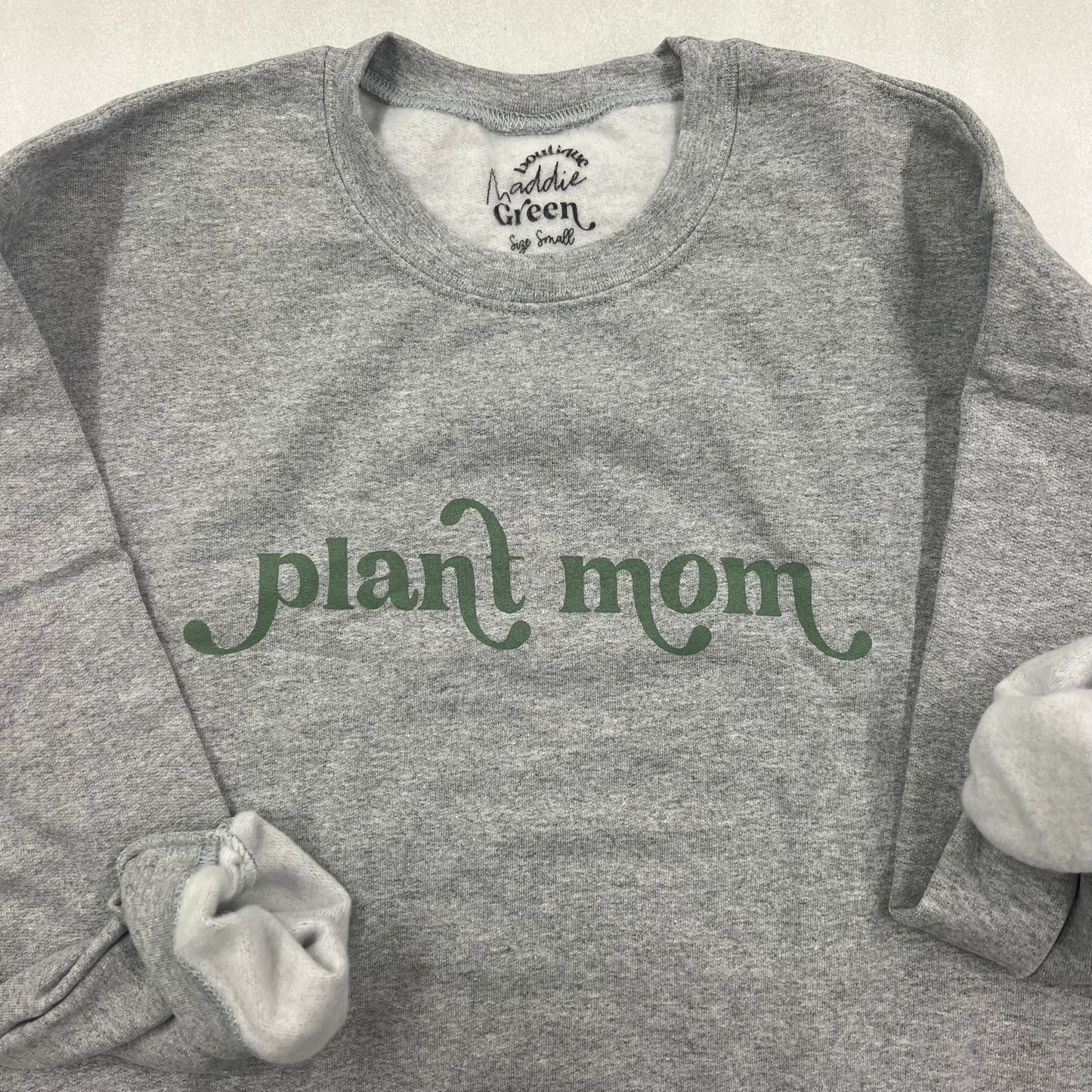 Plant Mom Grey Crewneck Sweatshirt