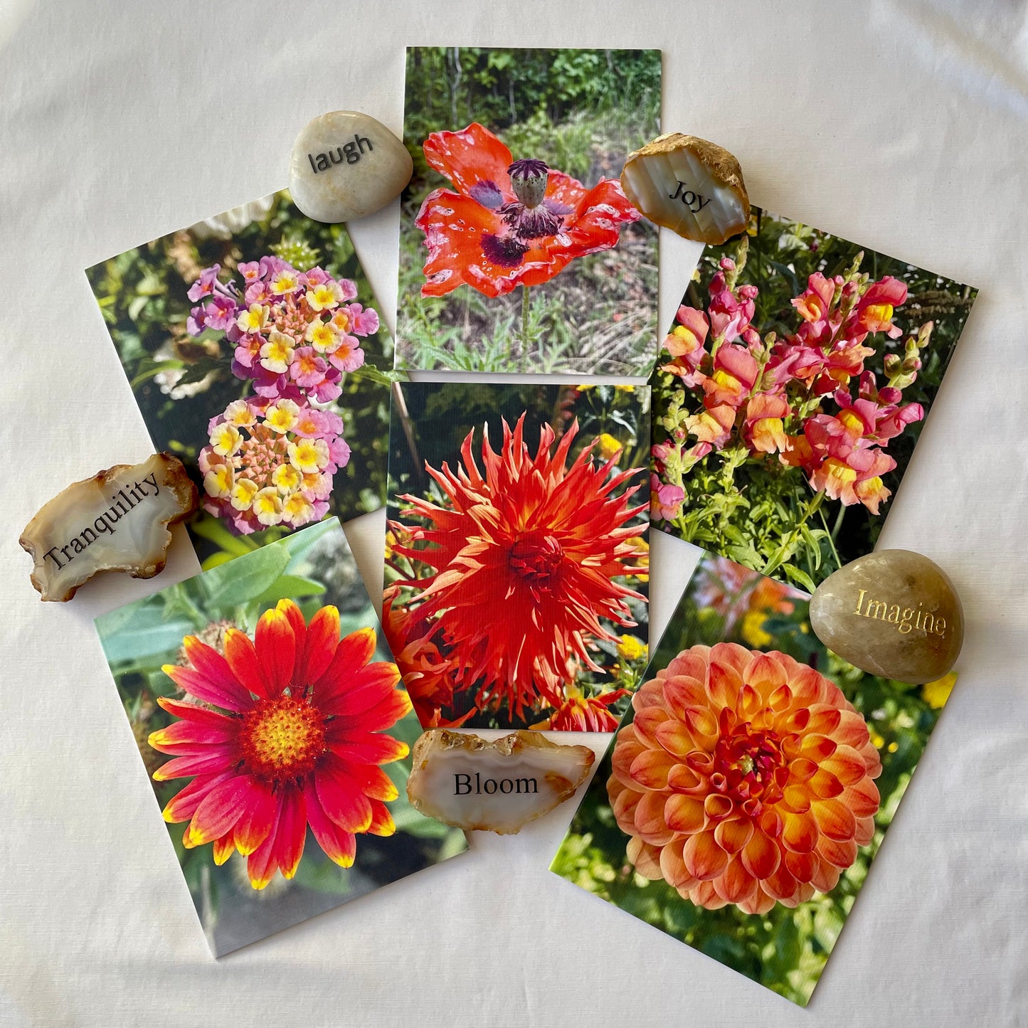 Blooming Brights Set of 6 Greeting Cards With Kraft Envelopes