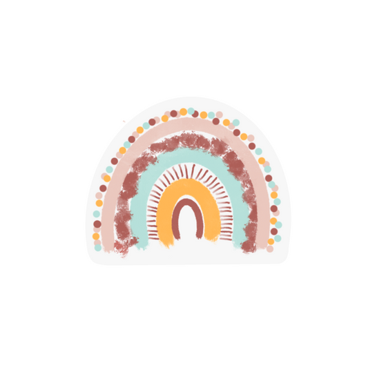 Colorful Dotted Watercolor Rainbow Sticker