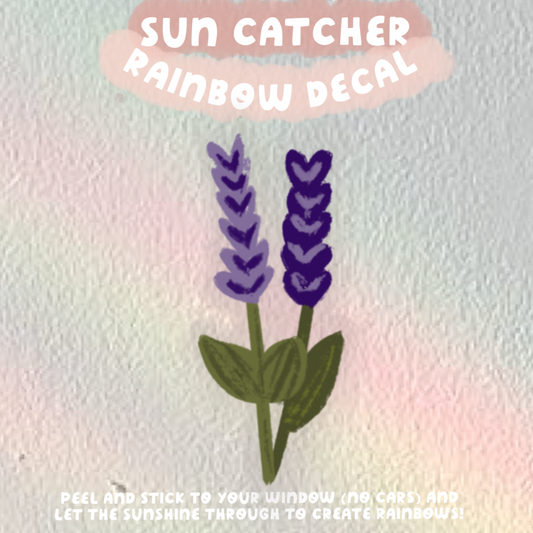 Lavender Suncatcher Rainbow Window Decal