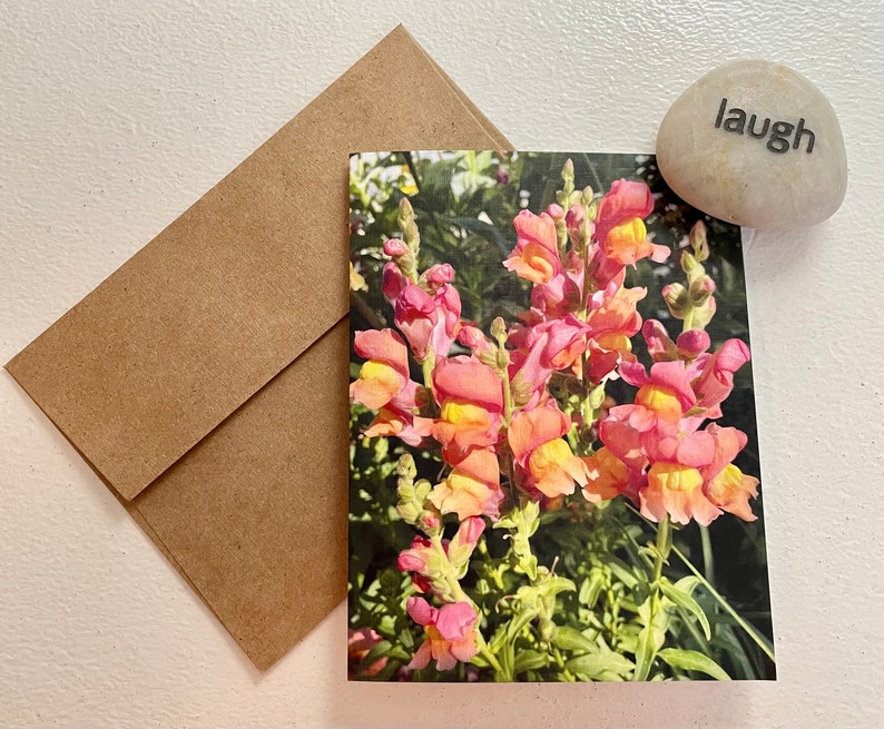 Snapdragon Photography Greeting Card With Kraft Envelope