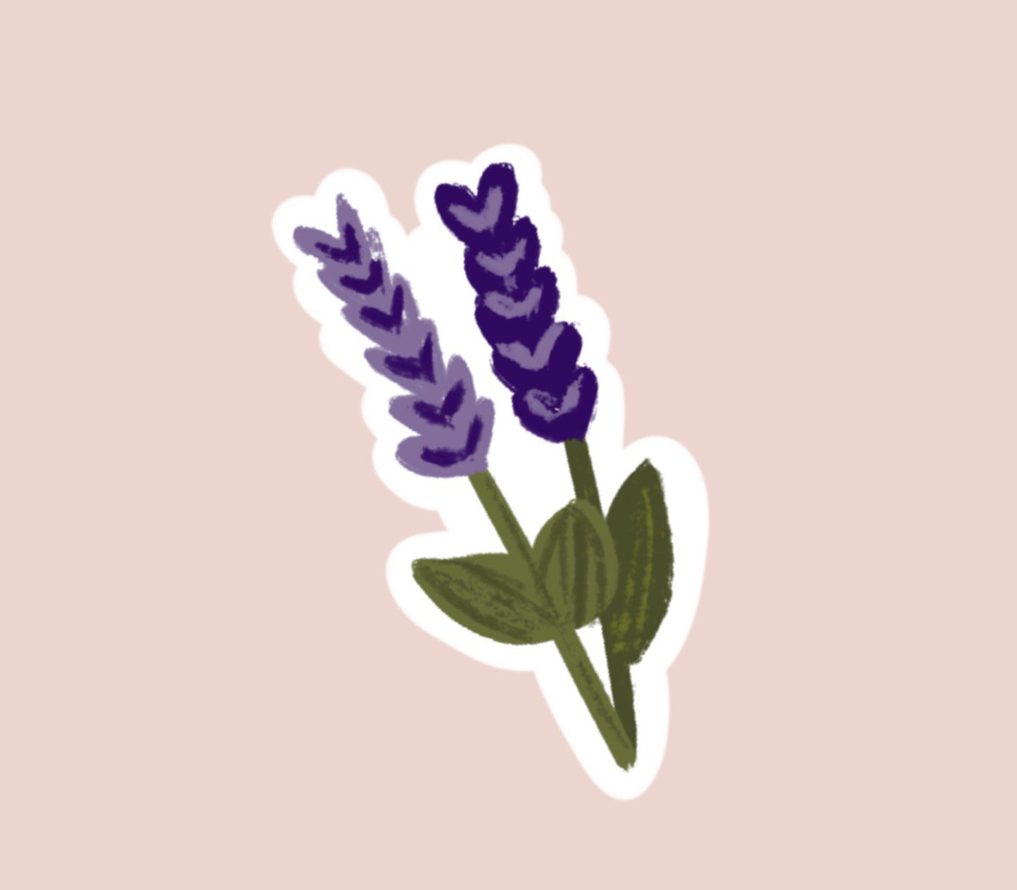 Lavender Floral Waterprof Vinyl Sticker