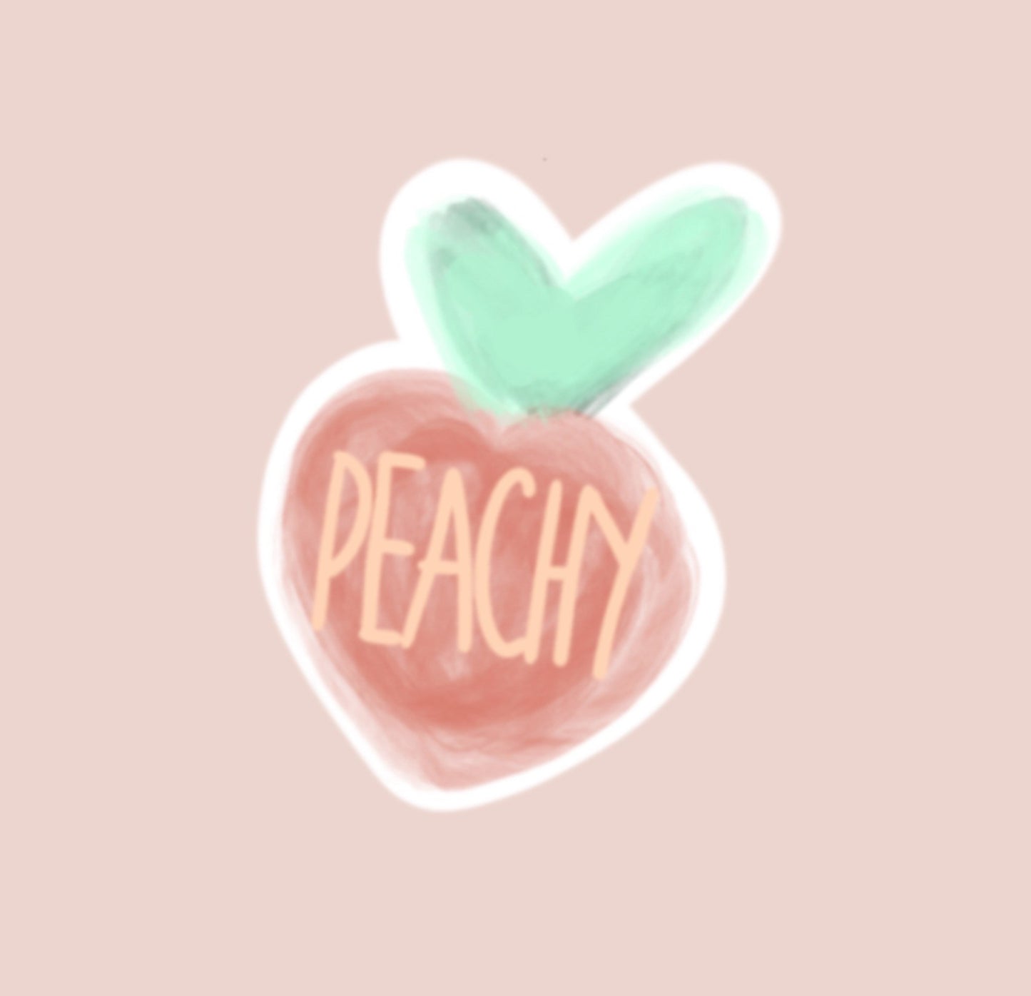 CLEAR Peachy Sticker