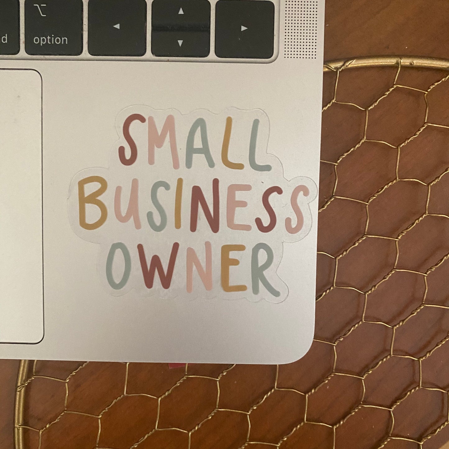CLEAR Signature Small Business Owner Waterproof Vinyl Sticker