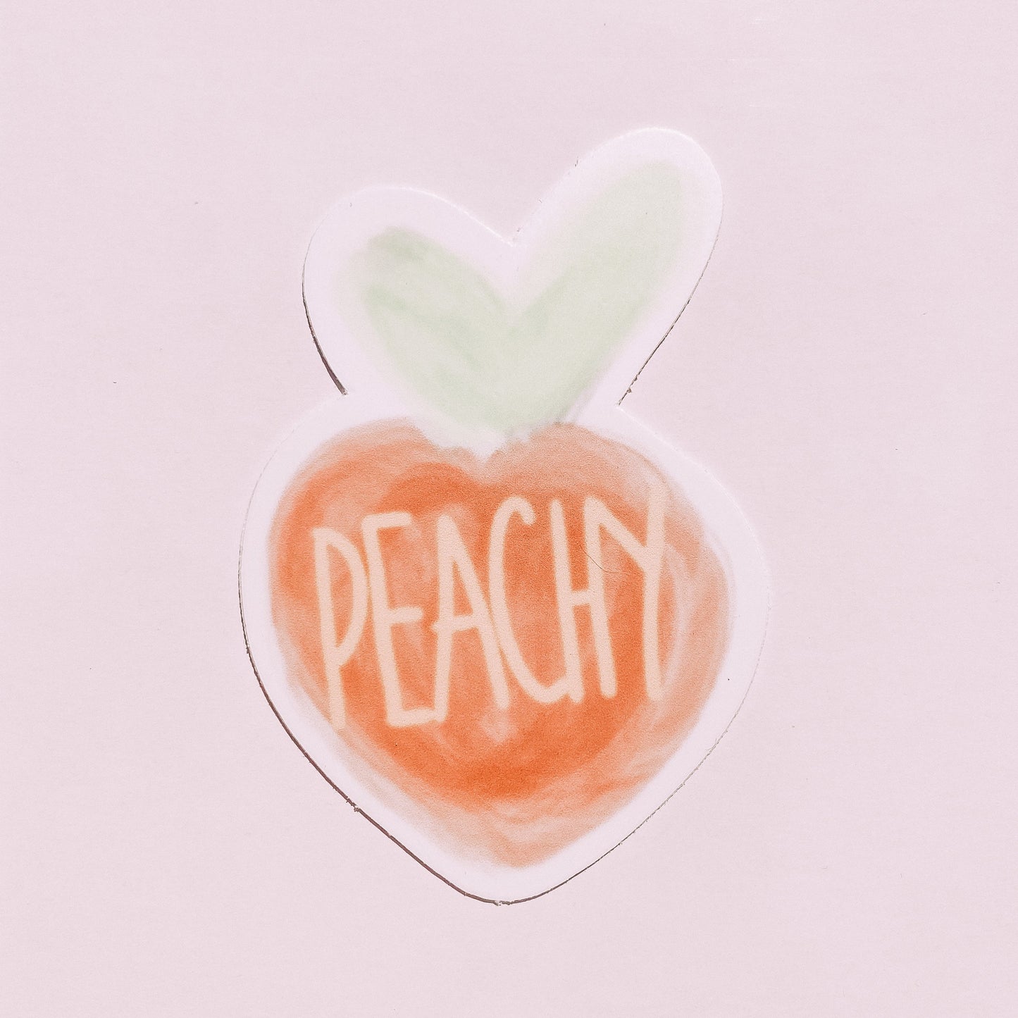 CLEAR Peachy Sticker