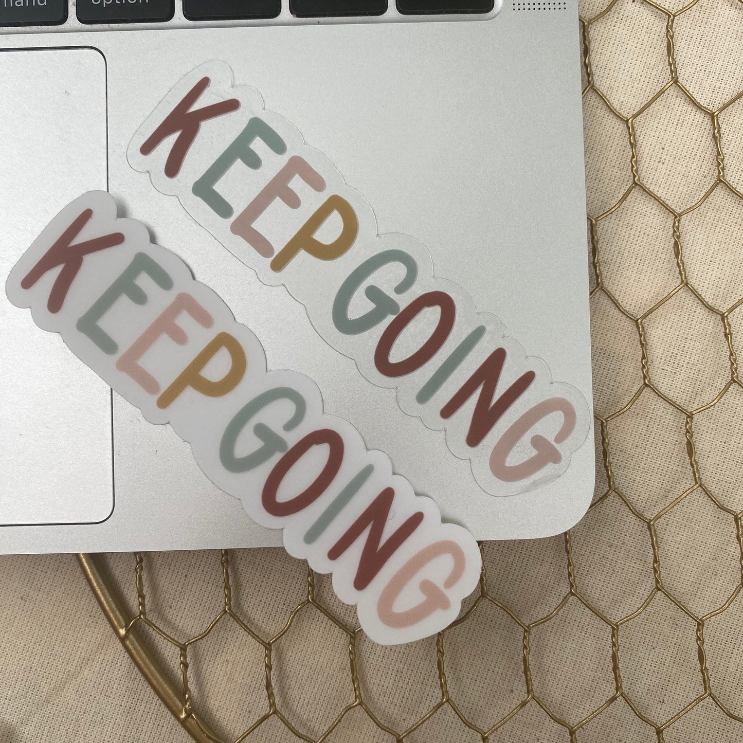 CLEAR Keep Going Quote Sticker
