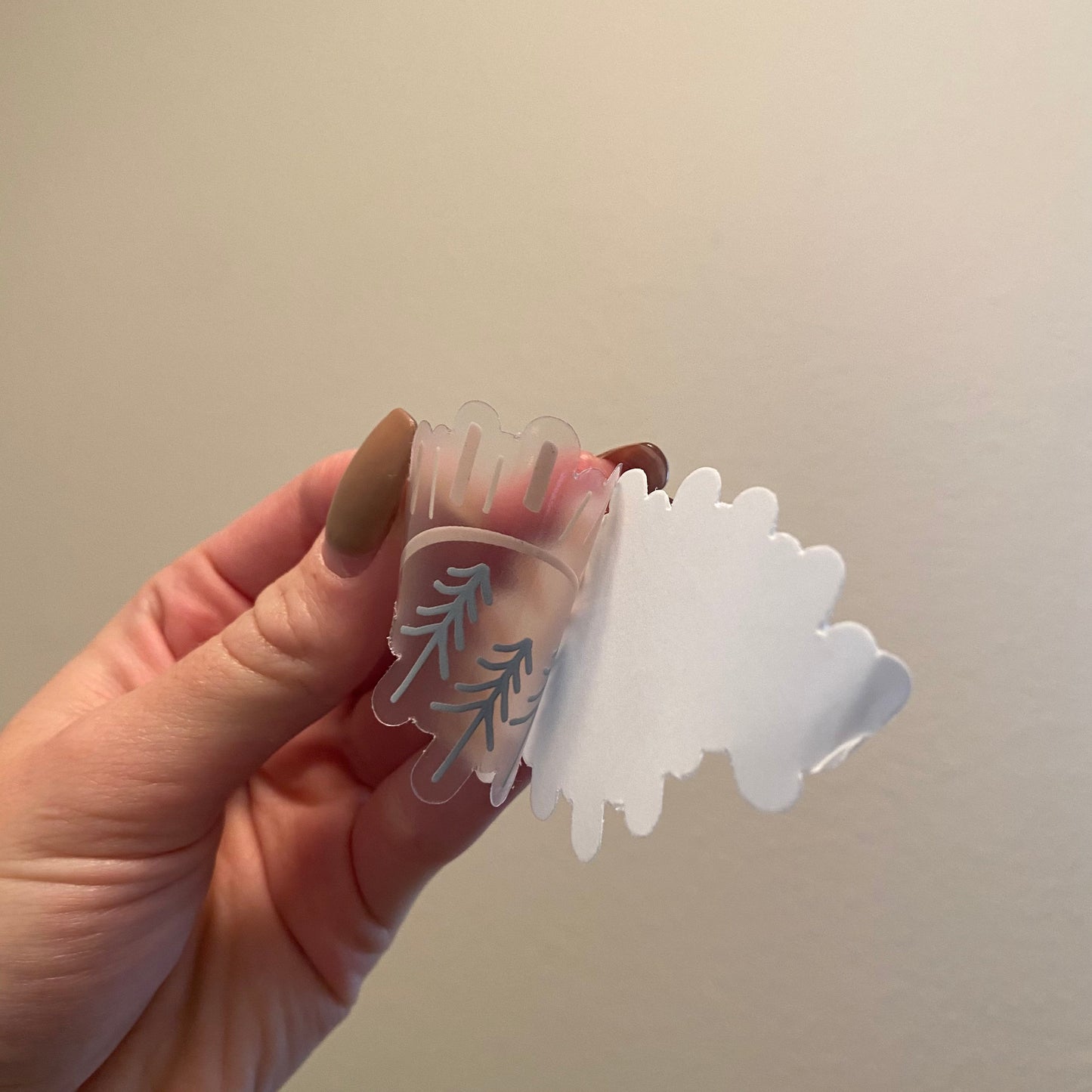 CLEAR Pine Tree Sun Waterproof Vinyl Sticker