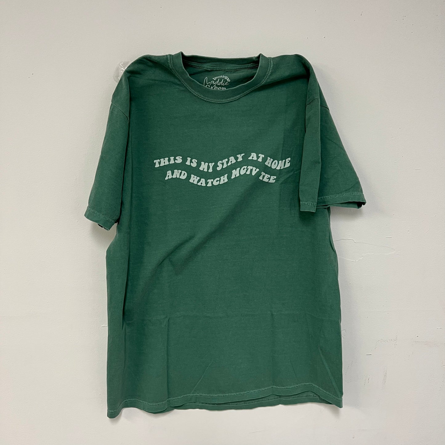 Green Stay at Home and Watch MGTV Tee – Maddie Green Boutique
