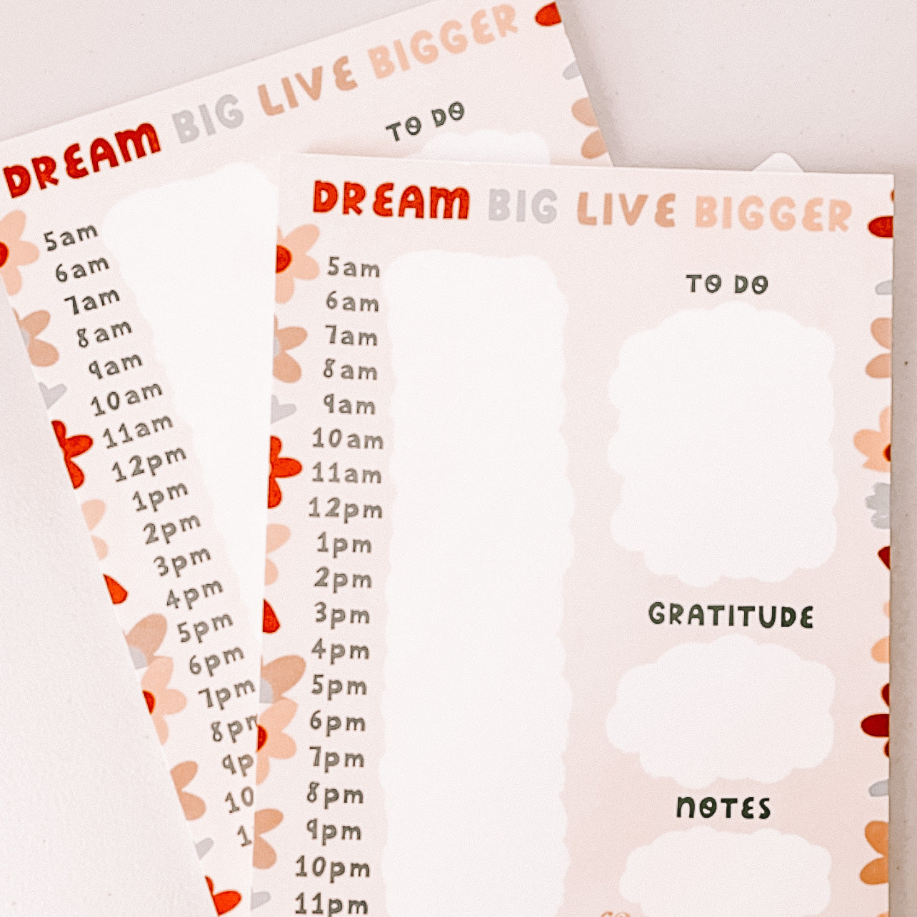 Jumbo Daily Planner Notepad Dream Big Live Bigger