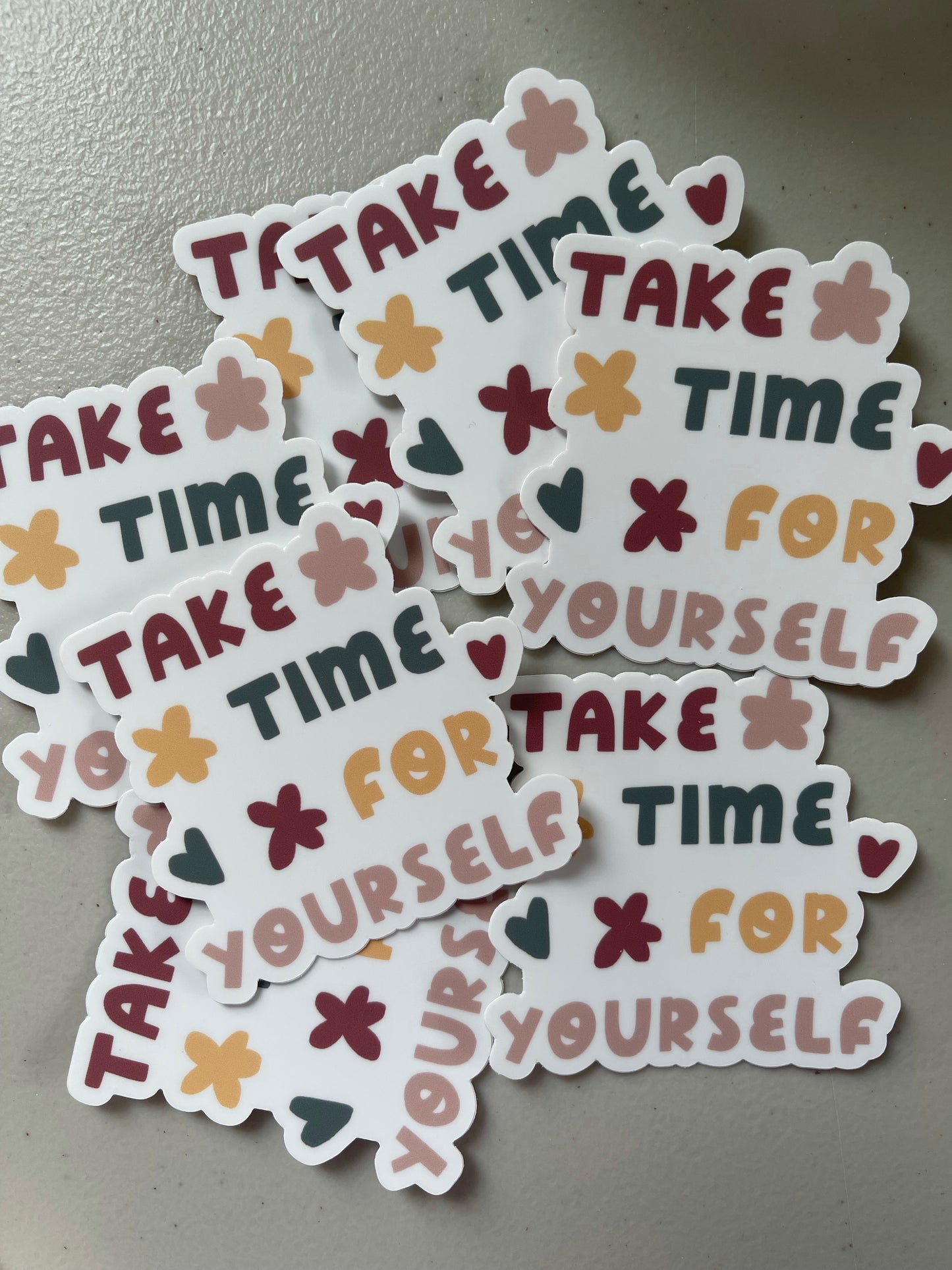 Take Time For Yourself Waterproof Vinyl Sticker